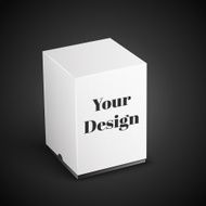White Package Box Illustration Isolated On Black Background Product Packing N2