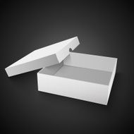 White Package Box Illustration Isolated On Black Background Product Packing N4