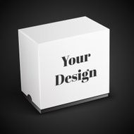 White Package Box Illustration Isolated On Black Background Product Packing N7
