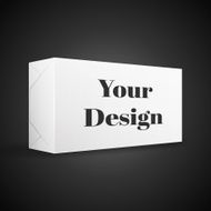 White Package Box Illustration Isolated On Black Background Product Packing N9