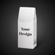 White Package Box Illustration Isolated On Black Background Product Packing N10