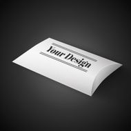 White Package Box Illustration Isolated On Black Background Product Packing N13