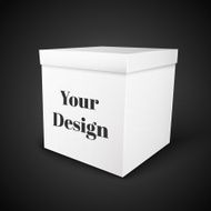 White Package Box Illustration Isolated On Black Background Product Packing N24