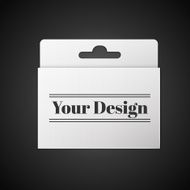 White Package Box Illustration Isolated On Black Background Product Packing N25