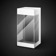White Package Box Illustration Isolated On Black Background Product Packing N27