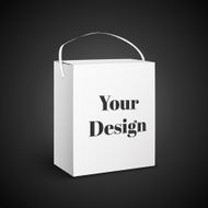 White Package Box Illustration Isolated On Black Background Product Packing N31