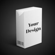 Milk Juice Beverages Carton Package Blank White On Black Background