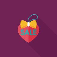Valentine's Day SALE flat icon with long shadow eps10 N37