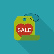 Valentine's Day SALE flat icon with long shadow eps10 N38