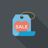 Valentine's Day SALE flat icon with long shadow eps10 N39