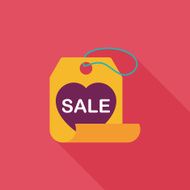 Valentine's Day SALE flat icon with long shadow eps10 N40
