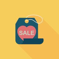 Valentine's Day SALE flat icon with long shadow eps10 N41