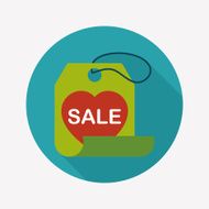 Valentine's Day SALE flat icon with long shadow eps10 N42