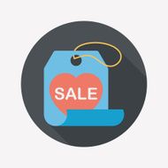 Valentine's Day SALE flat icon with long shadow eps10 N43