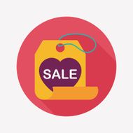 Valentine's Day SALE flat icon with long shadow eps10 N44