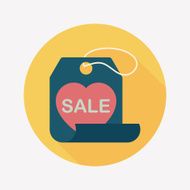 Valentine's Day SALE flat icon with long shadow eps10 N45