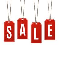 Sale Price tags isolated on white background