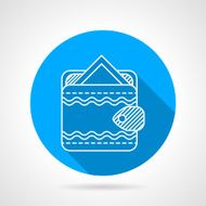 Round flat vector icon for ornate wallet N2