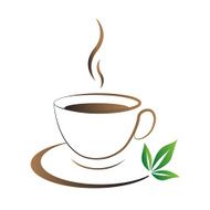 Tea cup icon brown