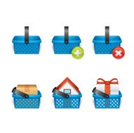 Shopping Basquets Icon Set