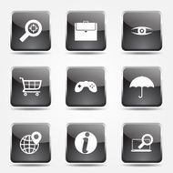SEO Internet Sign Square Vector Black Icon Design Set 10 N9