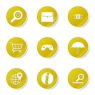 SEO Internet Sign Yellow Vector Button Icon Design Set 10 N5