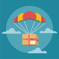 Delivery box Vector flat illustration