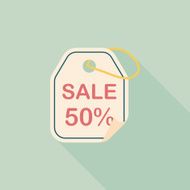 shopping sale price tag flat icon with long shadow eps10 N36