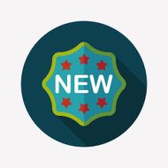 new sticker flat icon with long shadow eps10 N6