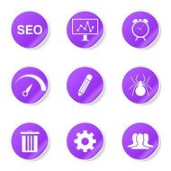 SEO Internet Sign Violet Vector Button Icon Design Set 8 N6