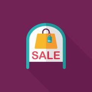 shopping store sale sign flat icon with long shadow eps10 N13