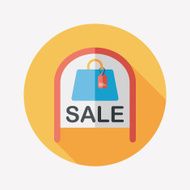 shopping store sale sign flat icon with long shadow eps10 N16