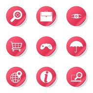 SEO Internet Sign Pink Vector Button Icon Design Set 10 N6