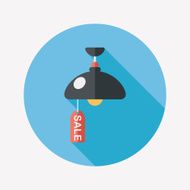 shopping sale lamp flat icon with long shadow eps10 N5