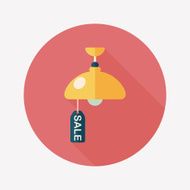 shopping sale lamp flat icon with long shadow eps10 N8