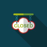 shopping store sign flat icon with long shadow eps10 N76