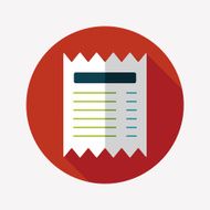 shopping credit card bill flat icon with long shadow eps10 N20