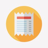 shopping credit card bill flat icon with long shadow eps10 N21