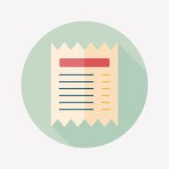 shopping credit card bill flat icon with long shadow eps10 N22