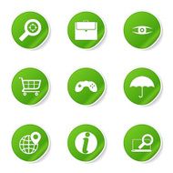 SEO Internet Sign Green Vector Button Icon Design Set 10 N7