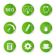 SEO Internet Sign Green Vector Button Icon Design Set 8 N7