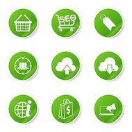 SEO Internet Sign Green Vector Button Icon Design Set 7 N6