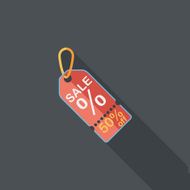 shopping sale price tag flat icon with long shadow eps10 N41