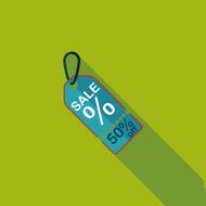 shopping sale price tag flat icon with long shadow eps10 N42