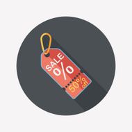 shopping sale price tag flat icon with long shadow eps10 N44
