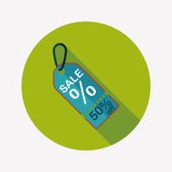shopping sale price tag flat icon with long shadow eps10 N45