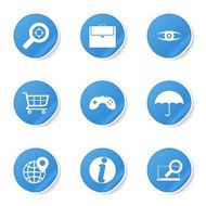 SEO Internet Sign Blue Vector Button Icon Design Set 10 N6
