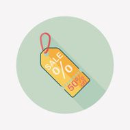 shopping sale price tag flat icon with long shadow eps10 N47