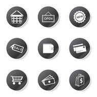 Shopping Sign Black Vector Button Icon Design Set 2 N6