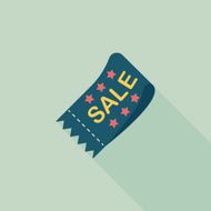 shopping sale coupon flat icon with long shadow eps10 N19